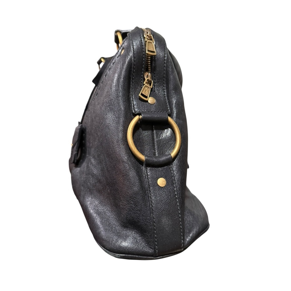 Yves Saint Laurent YSL Muse Black Leather Satchel Bag Gold Hardware - Picture 4 of 9